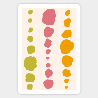 Modern abstract organic polka dots in watermelon pink, zesty lime and juicy orange Sticker